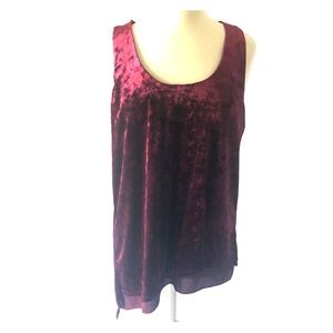 WOMEN’S TANK TOP ZOE+PHOEBE VELVET SIZE M NWT